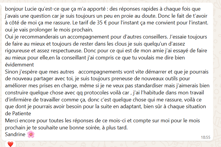 Témoignage Sandrine sur les réponses rapides